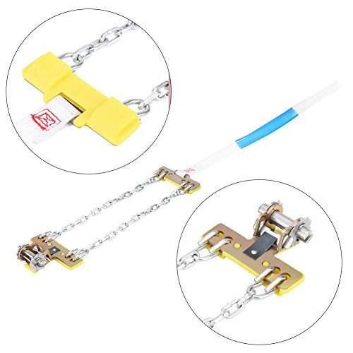 KIMISS 3 peças de corrente de aço antiderrapante para pneu de segurança de carro com lama de neve e