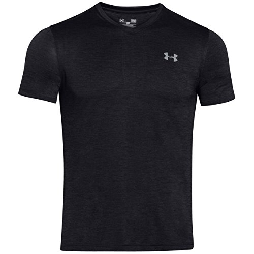 Under Armour, UA Tech V, Maglietta A Maniche Corte, Uomo, Nero (Black/Steel 001), S