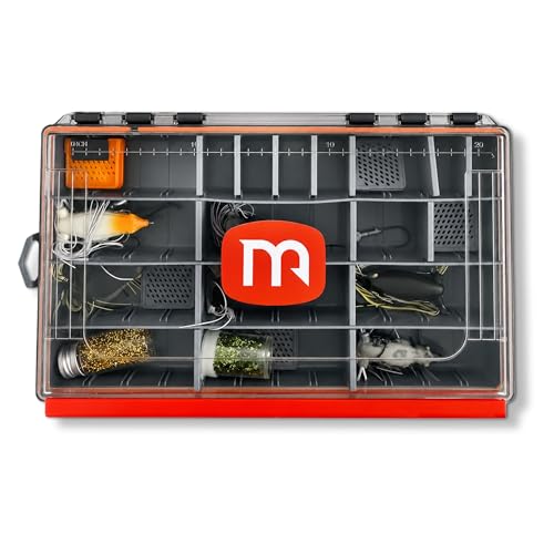 MONSTERBASS The Vault Waterproof Tackle Box Organizer, Heavy-Duty 3700 Tackle Trays, Fishing Box with Adjustable Dividers & Locking Latch | Tacklebox, Rust-Proof Storage for Baits & Gear