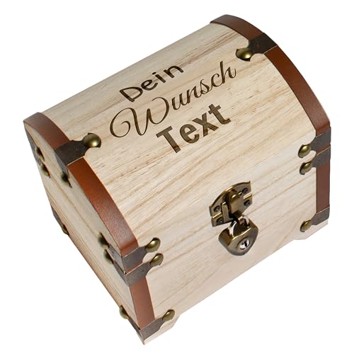 True Statements Personalisierte Schatztruhe mit Wunschname – personalisierte Erinnerungsbox...