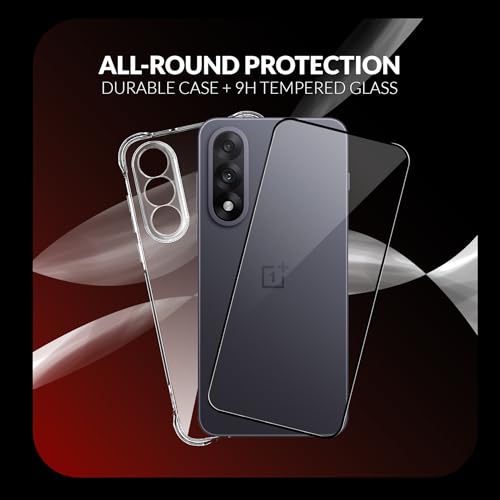 Image of Back Cover Case + Screen Protector for OnePlus Nord 5 5G | Transparent Mobile Phone Back Case Cover for OnePlus 1+ Nord 5 5G | One Plus Nord5 5G TPU Transparent Back Cover Case