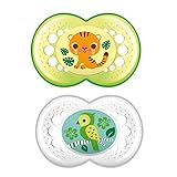 Envío y detalles – MAM Original 6+ Chupete de silicona y caja guarda chupetes para esterilización, 2 unidades, desde 6 meses, verde, Número de artículo: 9001616700200