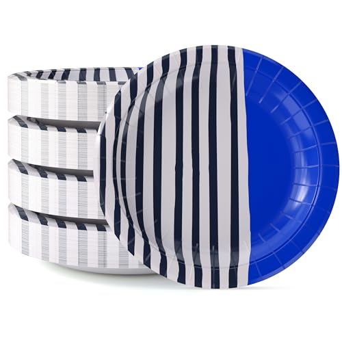 Party Solids Zebra Paper Plates Disposable 8.5" Party Plates 96 Pcs