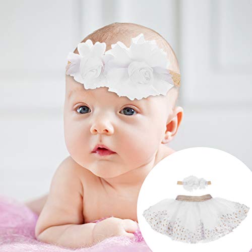Conjunto de saia tutu para bebês KESYOO com saia de tule de poliéster para meninas para apresentaçõe