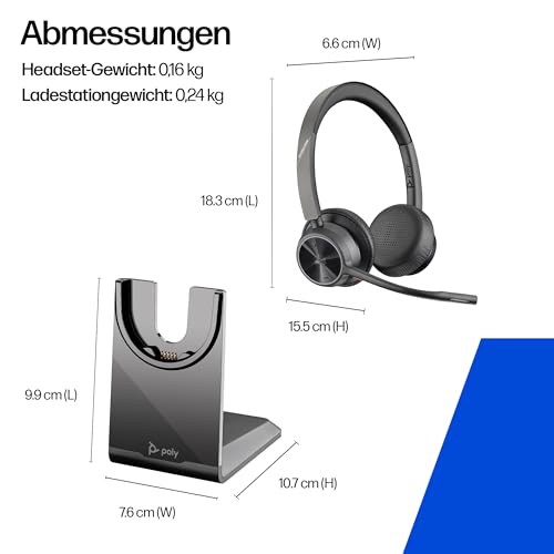 Schnurloses Poly Voyager 4320 UC-Headset