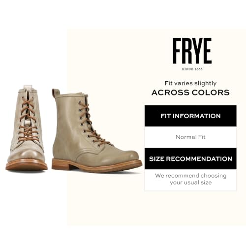 Image of Frye Veronica Women's Combat Boots Crafted from Hand-Burnished Vintage Italian Leather with Genuine Stitch-Down Welt Construction and Leather Lining - 6 inch Shaft Height