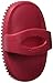 Le Salon Essentials Rubber Curry Grooming Brush with Loop Handle Red