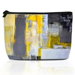 Grey and Yellow Abstract Art Painting
