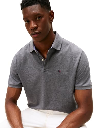 Image of Tommy Hilfiger Men's Short Sleeve Cotton Pique Polo Shirt in Classic Fit