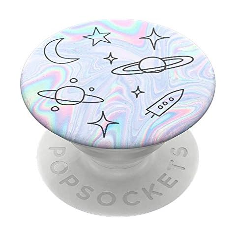 PopSockets PopGrip - Expanding Stand and Grip with Swappable Top - Space Doodle Cover