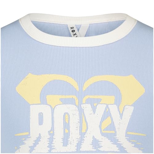 Image of Roxy Girls' Short Sleeve Snug Fit Ribbed Tee, Crew Neck Graphic T-Shirt, Soft & Comfortable