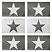 Produktbild 6er Set Tischset grau Stern weiß 4 x grau 2 x weiß Platzmatte Unterlage Star