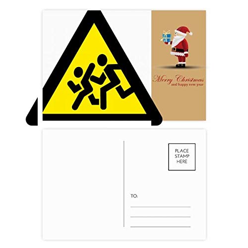 Cartes postales de remerciement symbole avertissement jaune noir