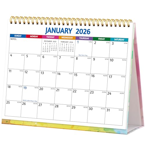 2026 Desk Calendar - Standing Flip 2026 Desktop Calendar, 10"