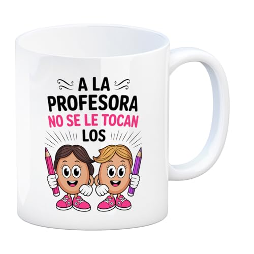 speecheese A la profesora no se le tocan los huevos taza - humor y creatividad en cerámica para maestras originales