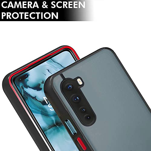 Image of TheGiftKart Translucent Hybrid Back Cover Case for OnePlus Nord 2020 | Smoked Matte Back | 360 Degree Protection | Protective Hard Back Cover Case for OnePlus Nord (2020) (PC & TPU, Black Bumper)