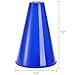Hedume 12 Pack Cheer Megaphone, Plastic Blue Megaphone Party Accessory for Sports Cheers, Sports Match Game, Director Prop, Party Favors, Party Noisemaker, Outdoor Activities Cheerleading
