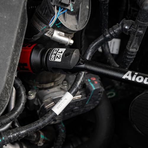 Image of 1 /2 inch Drive 25-Inch Breaker Bar, Heavy Duty Extension Breaker Bar with 250 Swivel Head, CR-MO Steel, Defeats Rusted and Frozen Fasteners