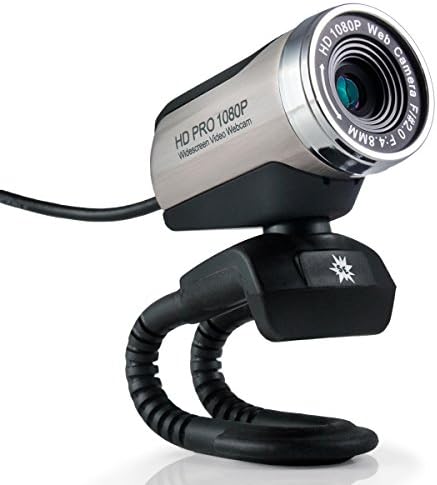 Stopmotion Explosion USB 2.0 HD Pro Widescreen Video Full 1080p Webcam with Built in Microphone and Flex Stand for Windows PC, Laptops and Apple OS X