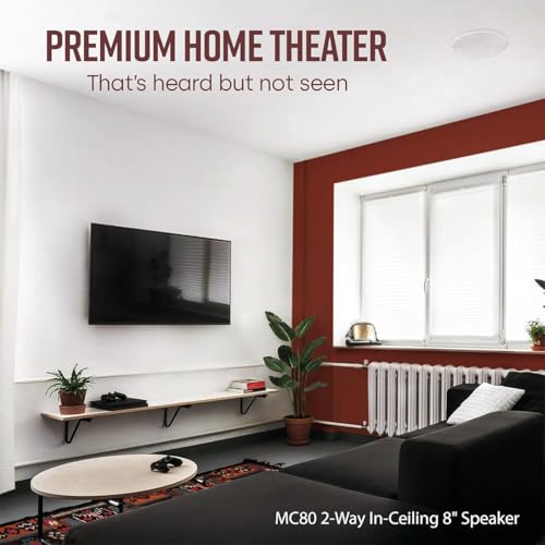 Image of Polk Audio MC 80 8 Inch in Ceiling Speaker Cable Bundle