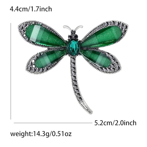 Image of Dragonfly Resin Brooch Lapel Pins for Women Girls Cute Elegant Animals Brooches for Dresses Suit Hat Bag Fashion Trendy Jewelry Ceremony Banquet Decoration