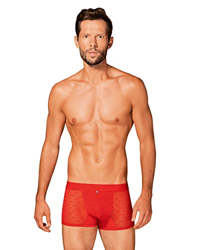Boxer pour homme Obsessive rouge aux détails en métal élégant