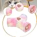 Baoblaze Plush Pet Cat Tunnel Tube Tunnels for Indoor Cats with Toy Ball Portable Pet Interactive Toys for Indoor Home Living Room, Multicolor