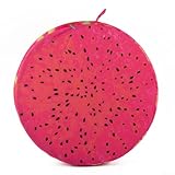 Coussin rond en peluche en forme de fruit de 40 cm pour chaise de jardin ou sol, coussin doux et confortable pour décoration extérieure (fruit du dragon)