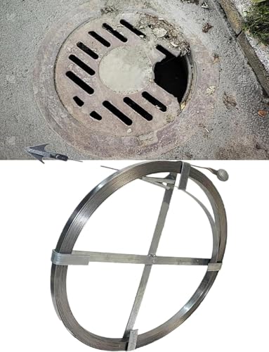 Image of KJoBDwz Steel Tape Drain Cleaning Steel Rod unblocking Tools, Used to Clear blockages in Sewer Pipes and Inspection Chambers(3 cm/1.2 in,L 20m)