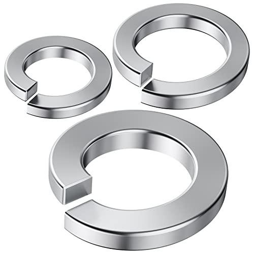 Wensilon (200Pcs)3/8" Stainless Steel 304 Metal Stainless Lock Washers For Screws And Bolts, Suitable For Factory Maintenance, Kitchen, Store And Outdoor Construction #TOP2