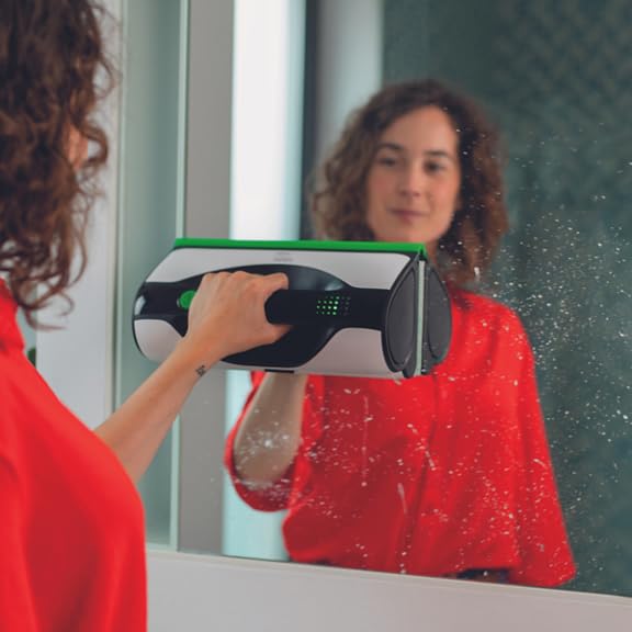 Vorwerk Folletto VG100+ Multisuperficie Originale – Lavavetri Elettrico Senza Fili per Vetri, Specchi, Piastrelle e Superfici Lucide – Spruzza, Pulisce e Aspira Senza Aloni