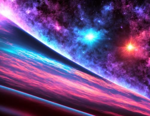 Toile univers colorée pour créer un espace de détente unique
