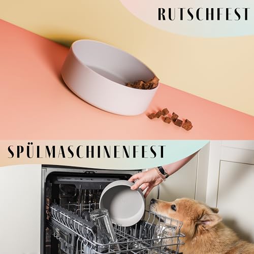 ne&no® Silikon Fressnapf 1200 ml für kleine und mittelgroße Hunde | Futternapf Hund rutschfest | Hunde Trinknapf | Hundenapf