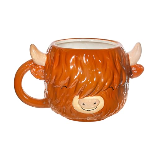 Sass & Belle Highland Cow Shaped Mug