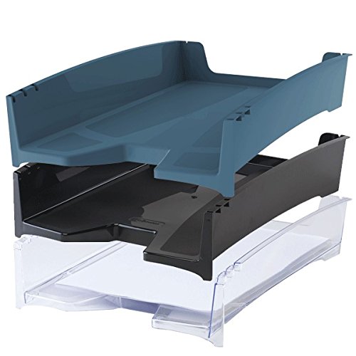 Propac Z-UFVATR Fellowes Vaschetta Portadocumenti e Porta-Corrispondenza, Trasparente, 27.5 x 35.4 x 9 cm, Set di 12