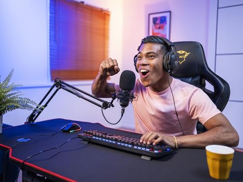 GXTrust 252 Emita Plus Microfono USB Professionale a Condensatore con Braccio Regolabile, Pattern Cardioide, Filtro Pop, Microfono per PC, PS4, PS5, Streaming, Podcast - Nero - Microfono streaming - Immagine 7