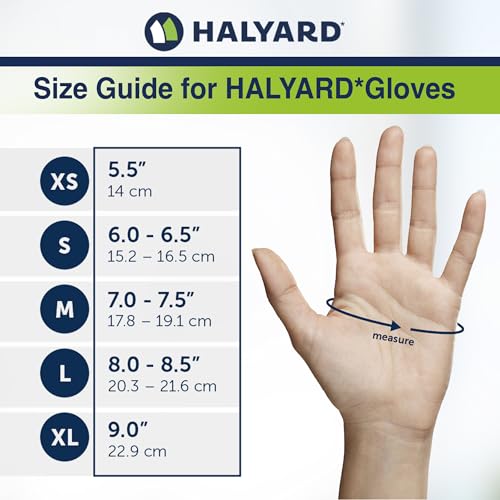 HALYARD LAVENDER NITRILE Exam Gloves, Powder-Free, Non-Sterile, 3.1 mil, 9.5 Inches, Lavender, Medium, 52818 (Box of 250)