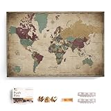 Pédagogique : parfait pour les enfants qui veulent découvrir le monde. Le décor de la chambre comporte les noms des principaux continents, pays et villes pour un apprentissage précoce de la géographie.