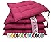 ZOLLNER 4 Cojines para Silla de Comedor con Lazos, 40x40, Rosa Fucsia