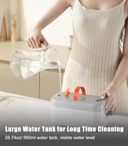 Image of SEAHELTON 10 in 1 Steam cleaner for home 1200W & 10s Heat up 750 ml Water tank Handheld for Deep Cleans Floor, Grout, Car, Carpet and chimney Grease window kitchen bathroom