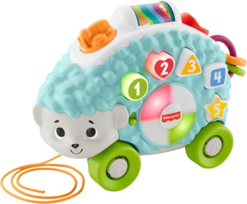 Image of Fisher-Price Baby Learning Toy Linkimals Happy Shapes Hedgehog for Ages 9+ Months, Compatible Only with Linkimals Items