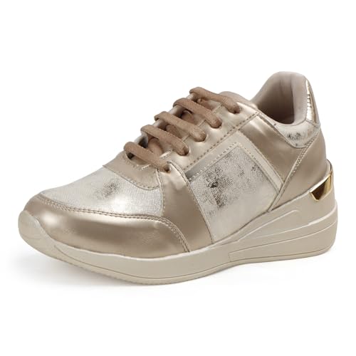 Image of Vendoz Women Casual High Heel Sneakers I Cushioned Insole I All Day Comfortable I Lightweight and Stylish Shoes for Girls