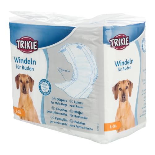 TRIXIE Hundewindeln für Rüden Gr. L–XL, 12 St., 60–80 cm Taillenumfang