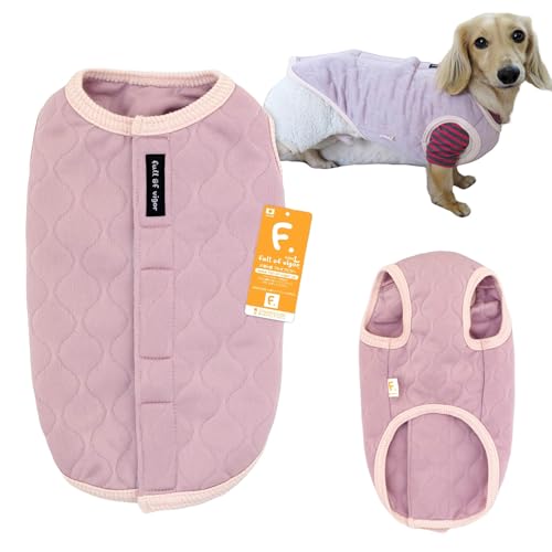 ダックス サイズ調整できる キルト スリーパー 背中開き 介護服 犬の服 フルオブビガー 6/ピンク DML