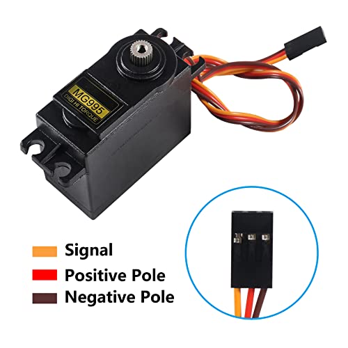 Alinan 6Pcs Mg995 Servo Micro 180° Metal Gear Servo Waterproof Digital High Speed Torque Servo Motor For Rc Airplane Helicopter Mechanical Arm Car #TOP4