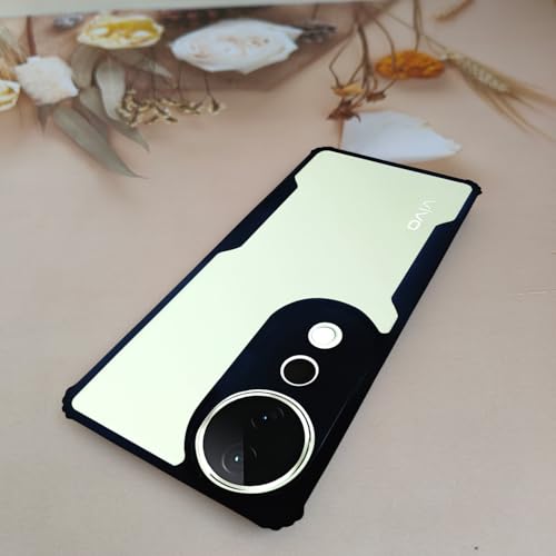 Image of AIBEX Polycarbonate Crystal Clear Back Cover Case for Vivo T3 Ultra 5G / Vivo V40 5G / Vivo V40 Pro 5G| 360 Degree Protection | Shock Proof Design | Transparent Back