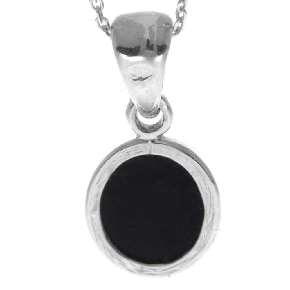 SilverAmber Jewellery Ciondolo classico in vera ambra baltica e argento sterling senza catena - 396, 2.4 x 1.1 cm, Argento sterling, Ambra verde