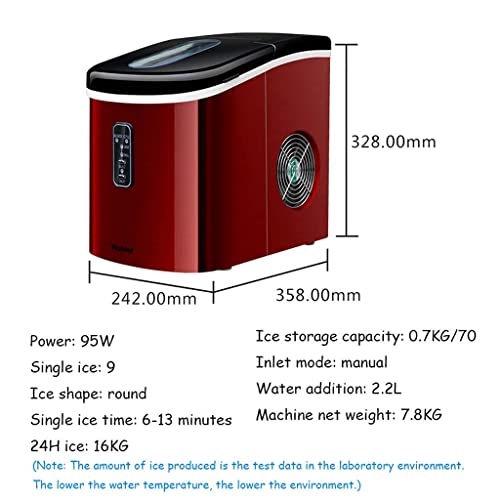 MHGD Eismaschine für die Arbeitsplatte, 9 Eiswürfel in 8–10 Minuten fertig, 26 Pfund Kugeleiswürfel in 24 Stunden – Bild 6