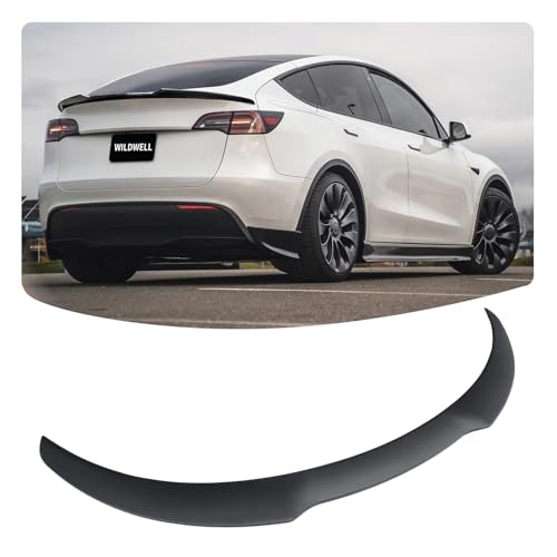 WildWell Rear Spoiler Wing for 2020-2024 Tesla Model Y Model Y Trunk Spoiler Performance Style Highkick Duckbill Wing Accessories Matte Black