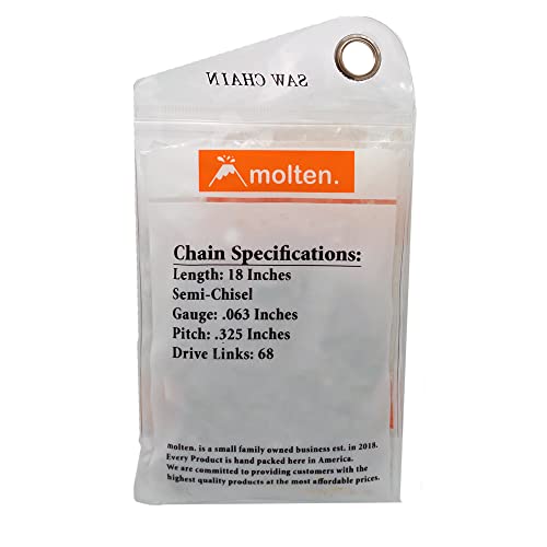 Molten. 18 Inch Chainsaw Chain Replacement For Stihl Ms250 Chain, Stihl Chainsaw Chain 18 Inch, Stihl Ms251 Chain, 26Rs68, Oregon L68 Chainsaw Chain (3 Chains) #TOP1